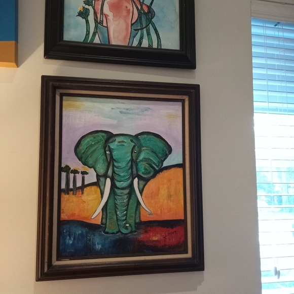 Original Acrylic Painting 'Protect the Elephants' - Picture 8 of 8